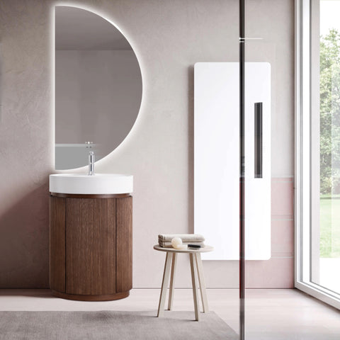 Oglinda LED Premium Model Half Moon 80×150 cm, Senzor de Miscare, 3 Tipuri de Lumină – Calda, Rece, Naturala