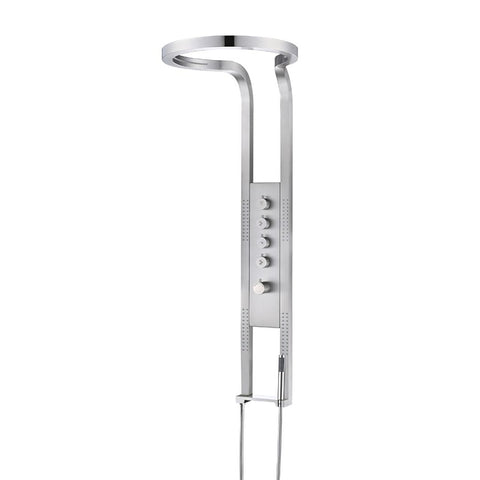 Panel de Dus Lux, Efect de Ploaie, 4 Functii Apa, Gri Antracit