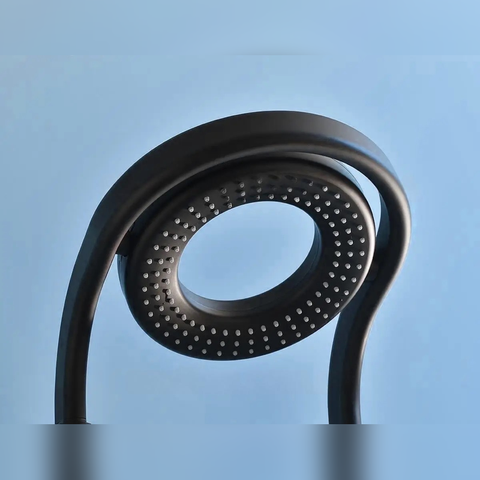 Panel de Dus Shark cu Efect de Ploaie si Jeturi cu Masaj, Design Unic, LED Incorporat, Negru