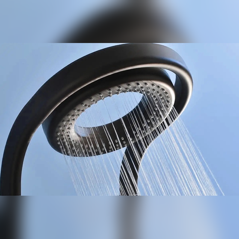 Panel de Dus Shark cu Efect de Ploaie si Jeturi cu Masaj, Design Unic, LED Incorporat, Negru